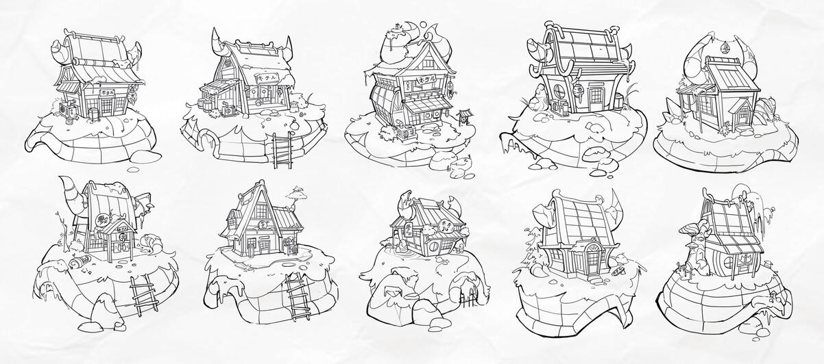 The Travelling Hotel sketch Exploration